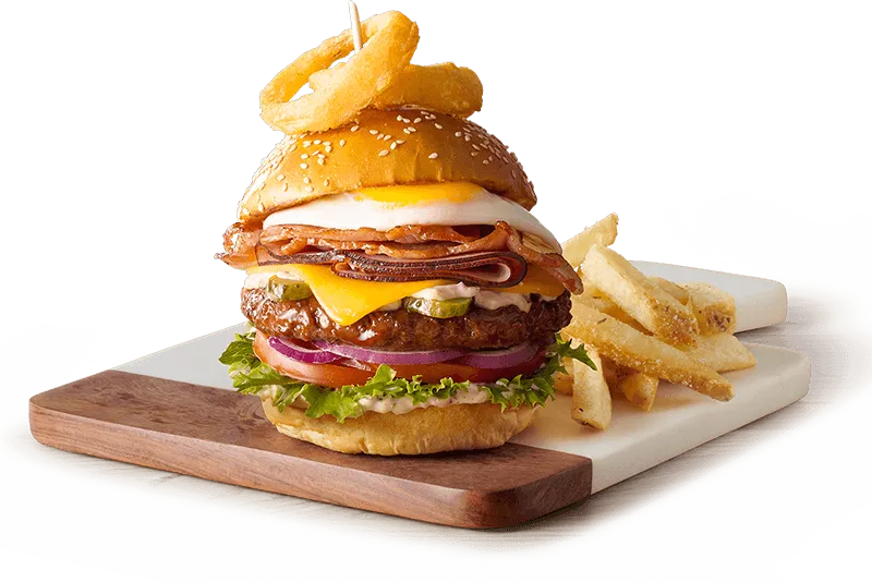 Big daddy burger with crispy fries