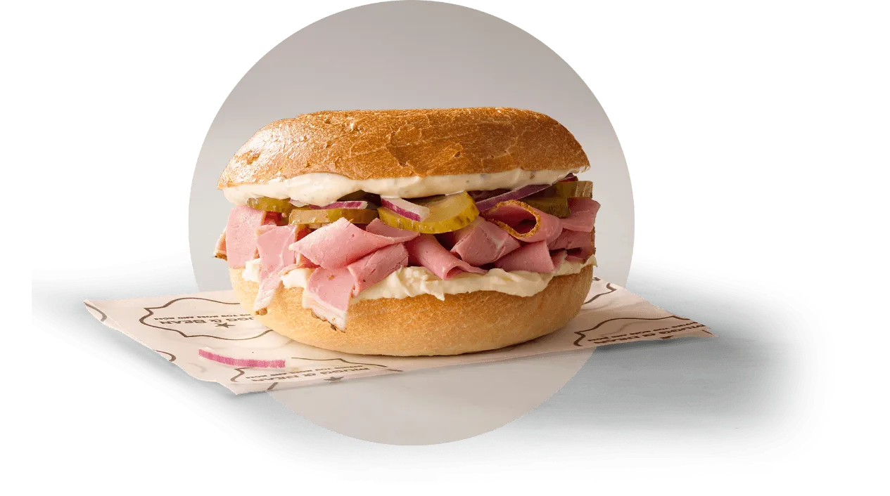 Pastrami, Gherkin & Cream Cheese Bagel