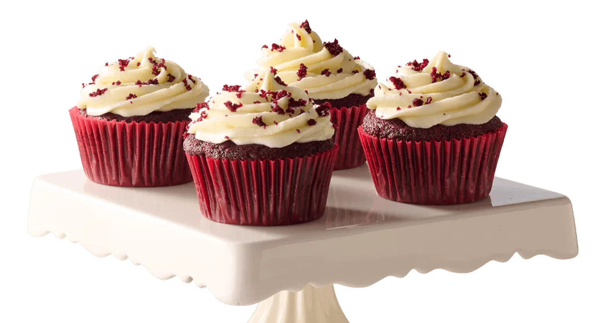Group of Velvet Cupcakes