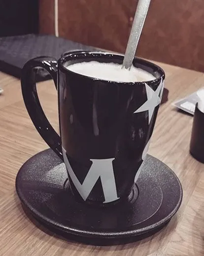 Black Cup with Coffee