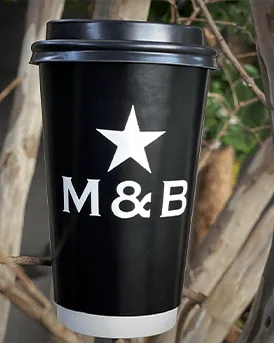 M&B takeaway coffee