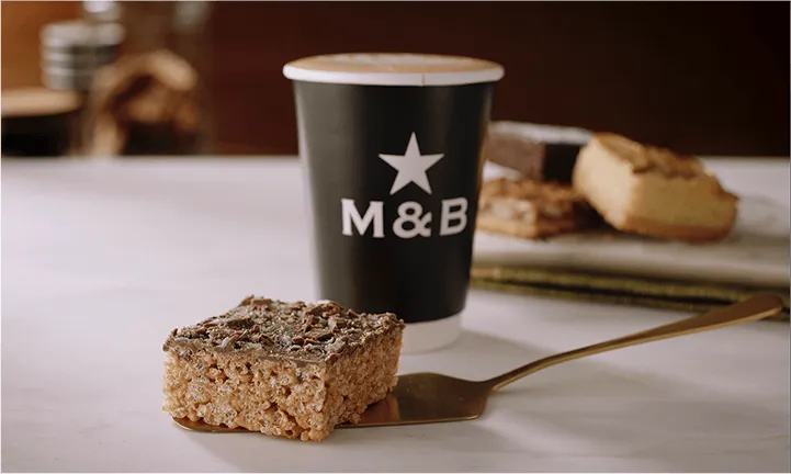 OTM Pecan Nut Blocks & takeaway coffee