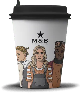 M&B womens day coffee takeaway cup