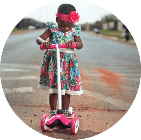 Zanele on a Scooter 2